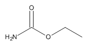 Structural formula of ethyl carbamate