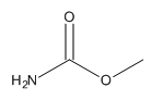 Structural formula of methyl carbamate